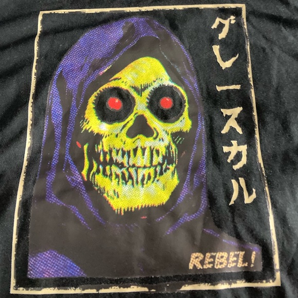 Skeletor Masters Of The Universe Japanese Styled Men’s Black Tee - Picture 2 of 4
